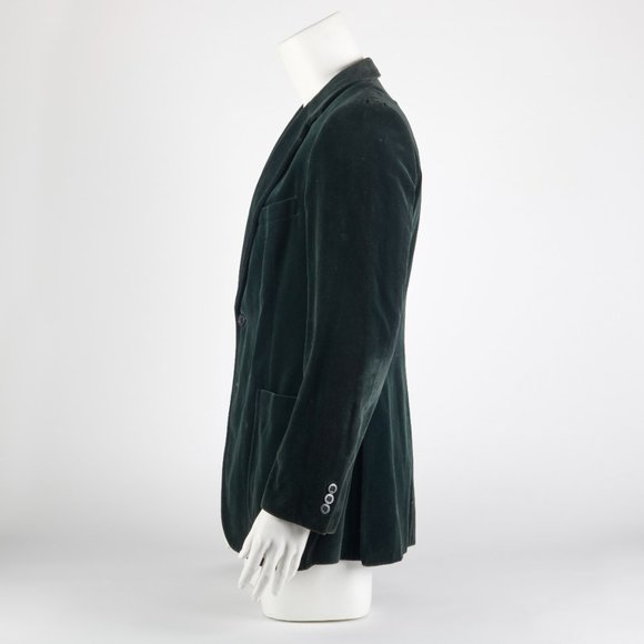 YSL Yves Saint Laurent Men's Vintage Green Velvet Blazer Made in France Size 40 - Picture 4 of 16